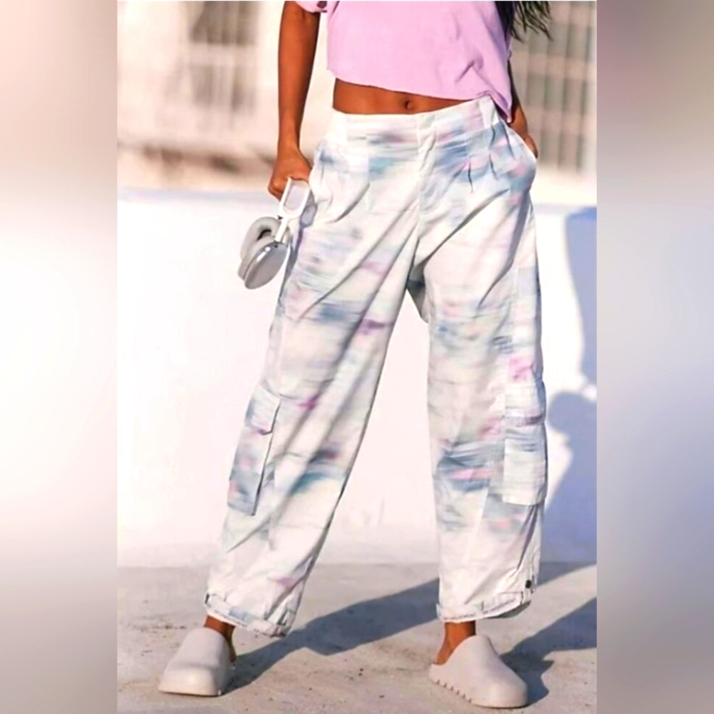 Free People Mesmerize Me Printed Cargo Pants